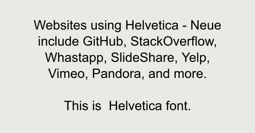 Helvetica Neue