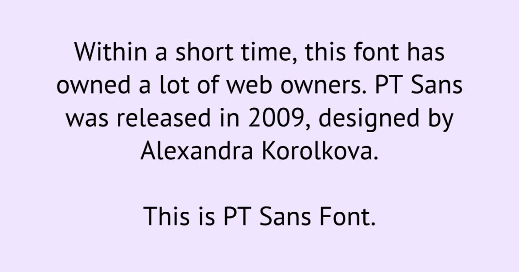 PT Sans