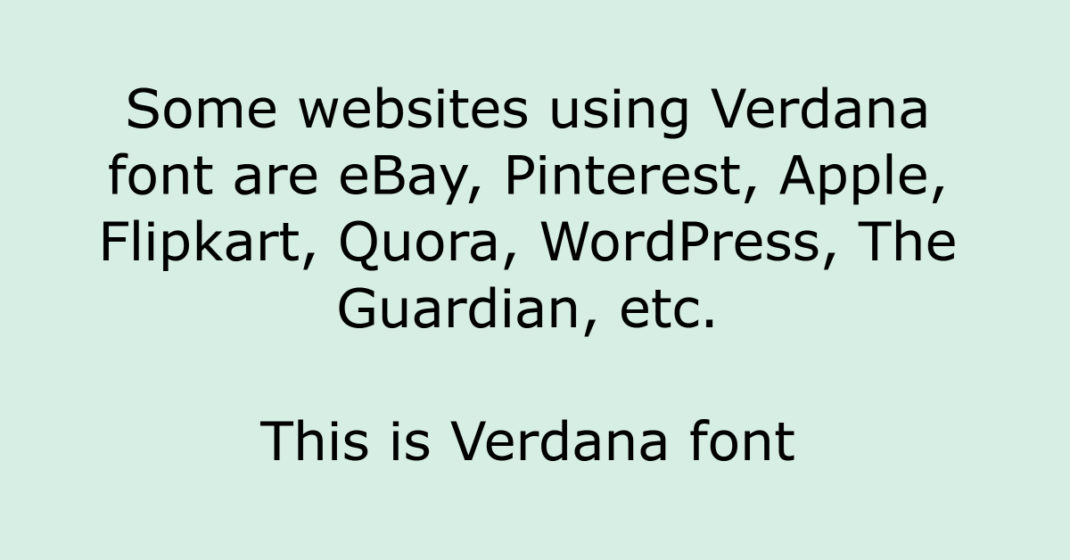 Verdana