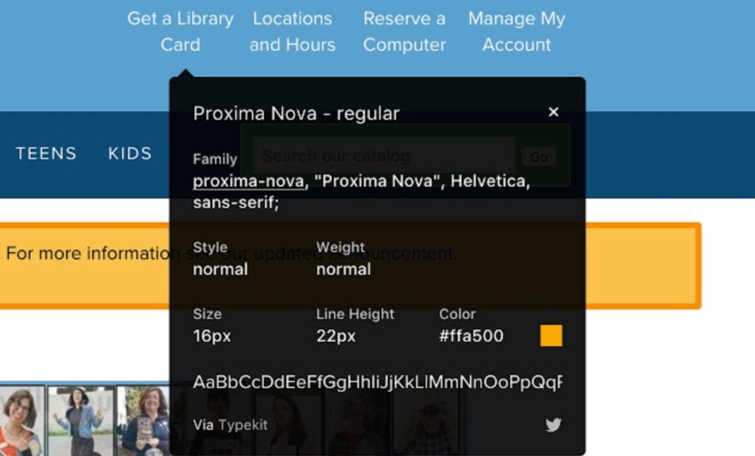 Whatfont google chrom extension