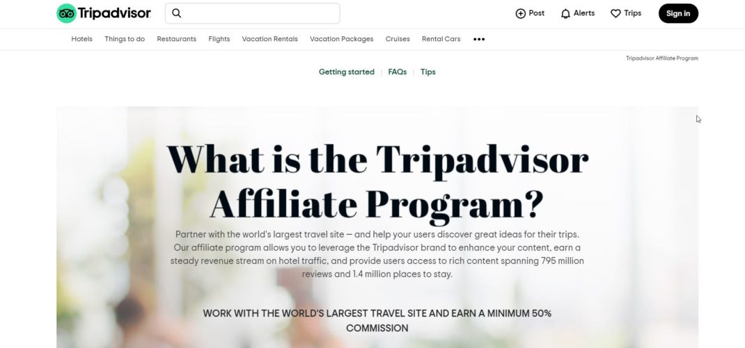 TripAdvisor Travel Affiliate Programs