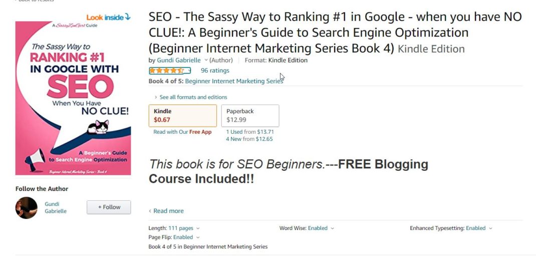 SEO - The Sassy Way to Ranking #1 in Google - when you have NO CLUE!