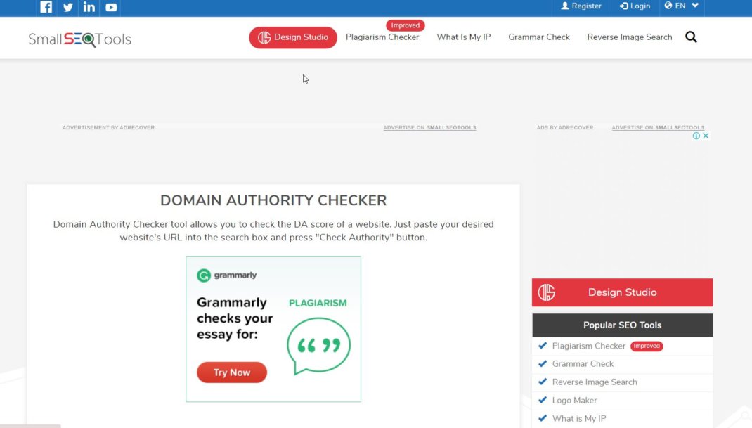 Small seo tool- DA